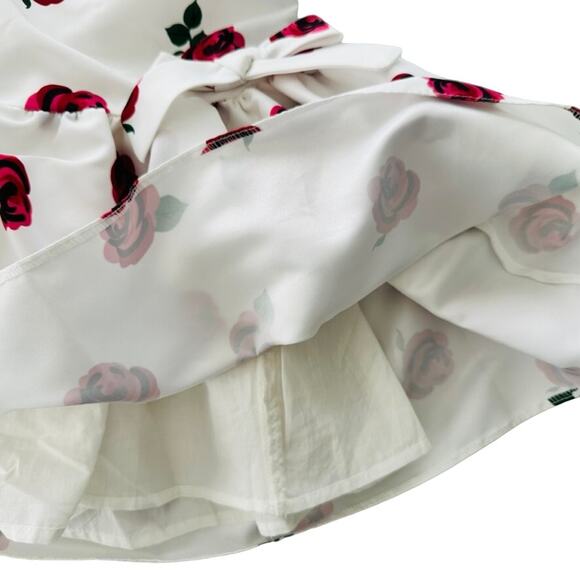 MAMA LUMA GIRLS IVORY & PINK ROSE DRESS NEW Size 9-10 Party Wedding Pageant - Picture 5 of 7